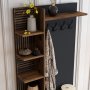 HANAH HOME Cipelarnik sa čivilukom Viyana D Walnut Anthracite - slika 4