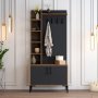 HANAH HOME Cipelarnik sa čivilukom Viyana D Walnut Anthracite - slika 1