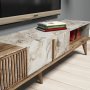 HANAH HOME Set za dnevnu sobu Milan Walnut White Marble - slika 3