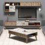 HANAH HOME Set za dnevnu sobu Milan Walnut White Marble - slika 1