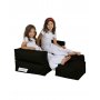 Atelier del Sofa Lazy bag Kids Double Seat Pouf Black - slika 1
