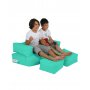 Atelier del Sofa Lazy bag Kids Double Seat Pouf Turquoise - slika 3