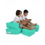 Atelier del Sofa Lazy bag Kids Double Seat Pouf Turquoise - slika 4