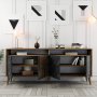HANAH HOME Komoda Milan Walnut Black Marble - slika 3