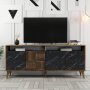 HANAH HOME Komoda Milan Walnut Black Marble - slika 5