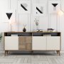 HANAH HOME Komoda Milan Walnut Cream - slika 1