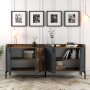 HANAH HOME Komoda Venedik Walnut Anthracite - slika 3