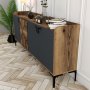 HANAH HOME Komoda Venedik Walnut Anthracite - slika 4