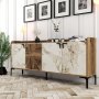HANAH HOME Komoda Venedik Walnut White Marble - slika 2