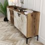 HANAH HOME Komoda Venedik Walnut White Marble - slika 4
