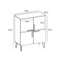 HANAH HOME Komoda Makro Anthracite - slika 5