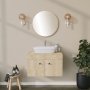 HANAH HOME Dekorativno ogledalo Round Sapphire Oak - slika 3