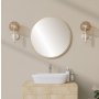 HANAH HOME Dekorativno ogledalo Round Sapphire Oak - slika 1