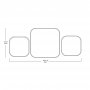 HANAH HOME Dekorativno ogledalo Atlantis Large White - slika 4