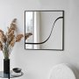 HANAH HOME Ogledalo Abstract 2 Black - slika 3