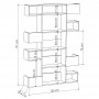 HANAH HOME Polica za knjige Niho White Oak - slika 4