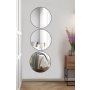 HANAH HOME Ogledalo Round Triple Diameter: 40 cm Silver - slika 1