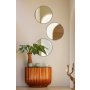 HANAH HOME Ogledalo Round Triple Diameter: 20 cm Silver - slika 1