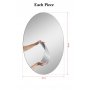 HANAH HOME Ogledalo Elliptical Double 30x40 Silver - slika 5