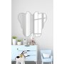 HANAH HOME Ogledalo Butterfly Silver - slika 1