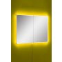 HANAH HOME Ogledalo sa LED osvetljenjem Rectangular 60x80 cm Yellow - slika 2