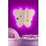 HANAH HOME Ogledalo sa LED osvetljenjem Butterfly Silver Pink - slika 1