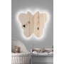 HANAH HOME Ogledalo sa LED osvetljenjem Butterfly Silver White - slika 1