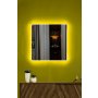 HANAH HOME Ogledalo sa LED osvetljenjem Square 30x30 cm Yellow - slika 1