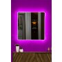 HANAH HOME Ogledalo sa LED osvetljenjem Square 50x50 cm Pink - slika 1