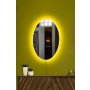 HANAH HOME Ogledalo sa LED osvetljenjem Elliptical Single 30x40 cm Yellow - slika 1