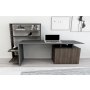 HANAH HOME Radni sto Melis Walnut Anthracite - slika 3