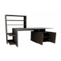 HANAH HOME Radni sto Melis Walnut Anthracite - slika 4