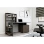 HANAH HOME Radni sto Melis Walnut Anthracite - slika 1