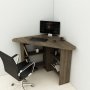 HANAH HOME Radni sto Corner Walnut - slika 1