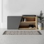 HANAH HOME Cipelarnik Fiona Oak Anthracite - slika 1
