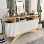 HANAH HOME Komoda Stor Oak White - slika 2