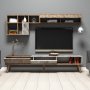 HANAH HOME TV polica Milan Walnut White Marble - slika 2