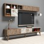 HANAH HOME TV polica Milan Walnut White Marble - slika 4