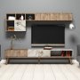 HANAH HOME TV polica Milan Walnut White Marble - slika 1
