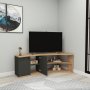 HANAH HOME TV polica Termera Atlantic Pine Anthracite - slika 2