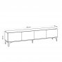 HANAH HOME TV polica Nora Sapphire Oak - slika 5