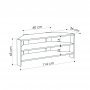HANAH HOME TV polica Thales Corner Oak - slika 3