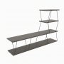 HANAH HOME TV polica Ilgaz Anthracite - slika 2
