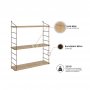 HANAH HOME Zidna polica Armoni 3'lu Oak - slika 3
