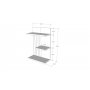 HANAH HOME Zidna polica Kinik Anthracite - slika 3