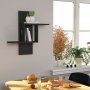 HANAH HOME Zidna polica Mill Anthracite - slika 1