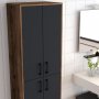 HANAH HOME Višenamenski ormar Berlin A Walnut Anthracite - slika 4