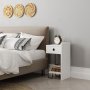 HANAH HOME Noćni stočić Sirius Right White - slika 3