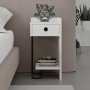 HANAH HOME Noćni stočić Sirius Right White - slika 1