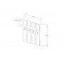 HANAH HOME Čiviluk Mita Walnut Anhtacite - slika 4